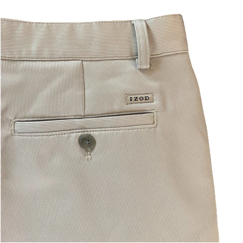 Izod Ribbed Golf Pants Men’s 35x33 Light Beige Chino Performance Dadcore